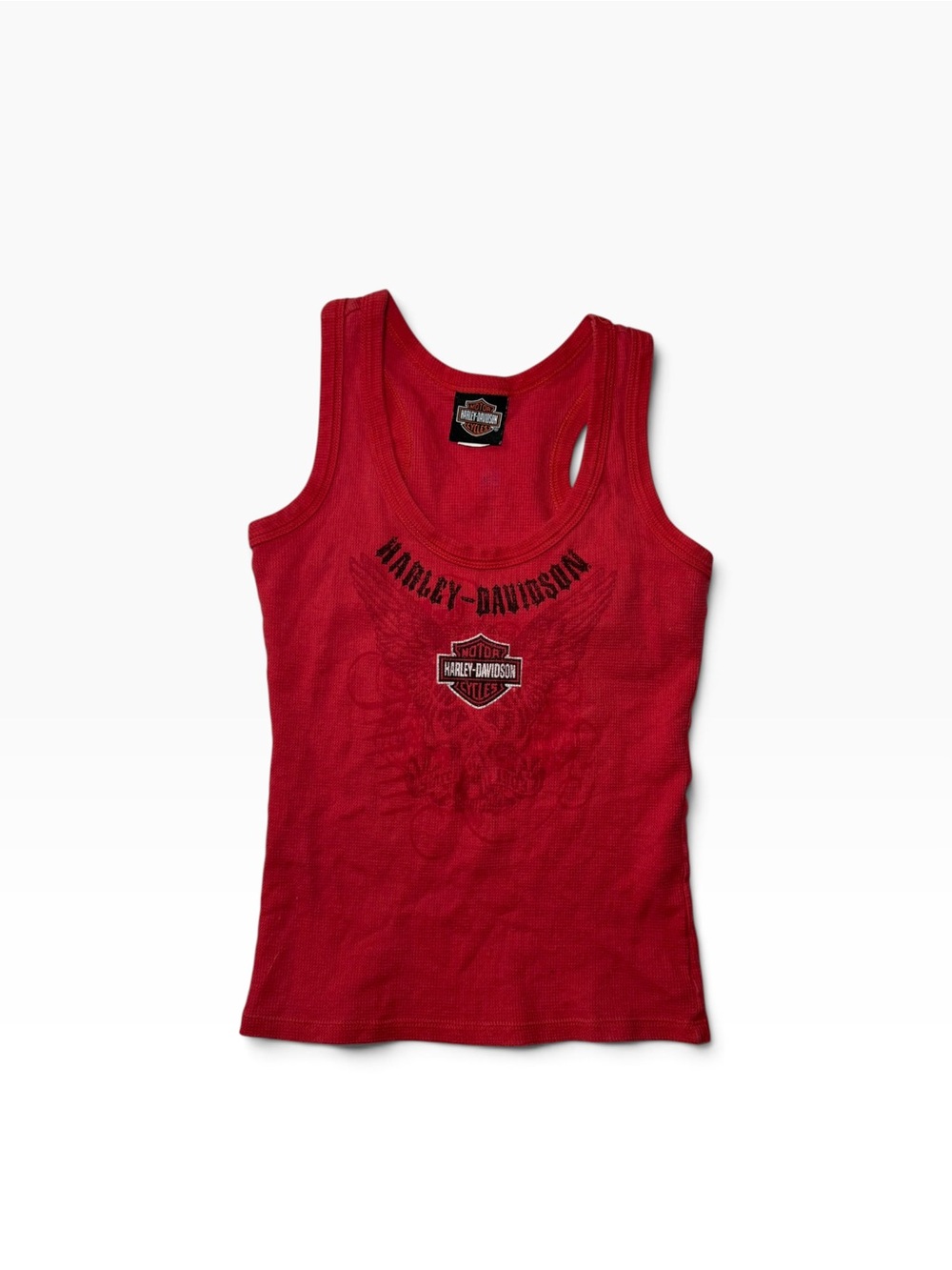 Vintage Harley Davidson Ribbed Y2K Tank Top